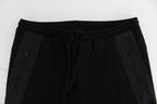 Dolce & Gabbana Black Gray Wool Casual Trousers Stripe Pants