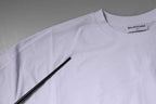 Balenciaga White Logo Cotton Crew Neck Short Sleeves T-shirt