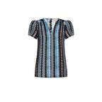 Rinascimento Turquoise Polyester Blouse