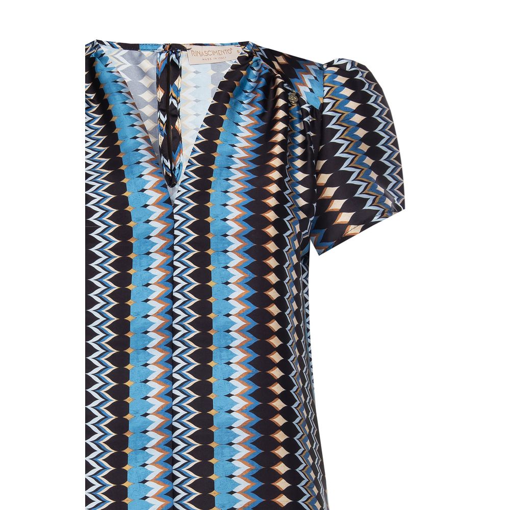 Rinascimento Turquoise Polyester Blouse
