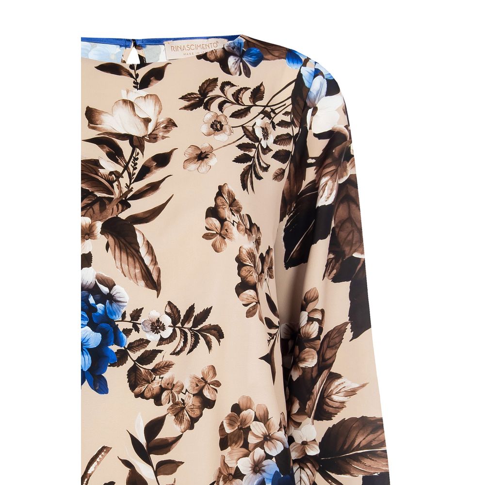 Rinascimento Blue Polyester Blouse
