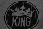Dolce & Gabbana Gray Crown King Print Cotton Pullover Sweater