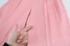 Dolce & Gabbana Pink Lace Trimmed Silk Satin Wide Legs Pants