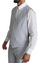 Dolce & Gabbana Light Blue SICILIA Wool 3 Piece Suit