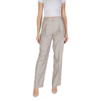 Vero Moda Gray Polyester Casual Pants