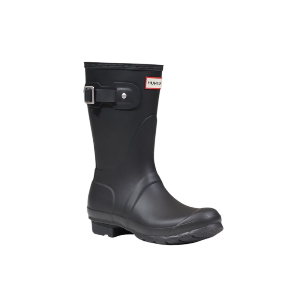 Hunter Black Recycled Polyester Ankle Boots