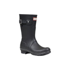 Hunter Black Recycled Polyester Ankle Boots