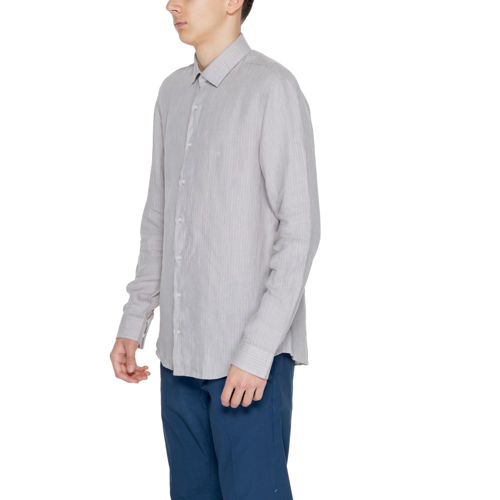 Calvin Klein Beige Linen Dress Shirt