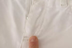 Dolce & Gabbana White Cotton Denim Pretty Slim Fit Jeans