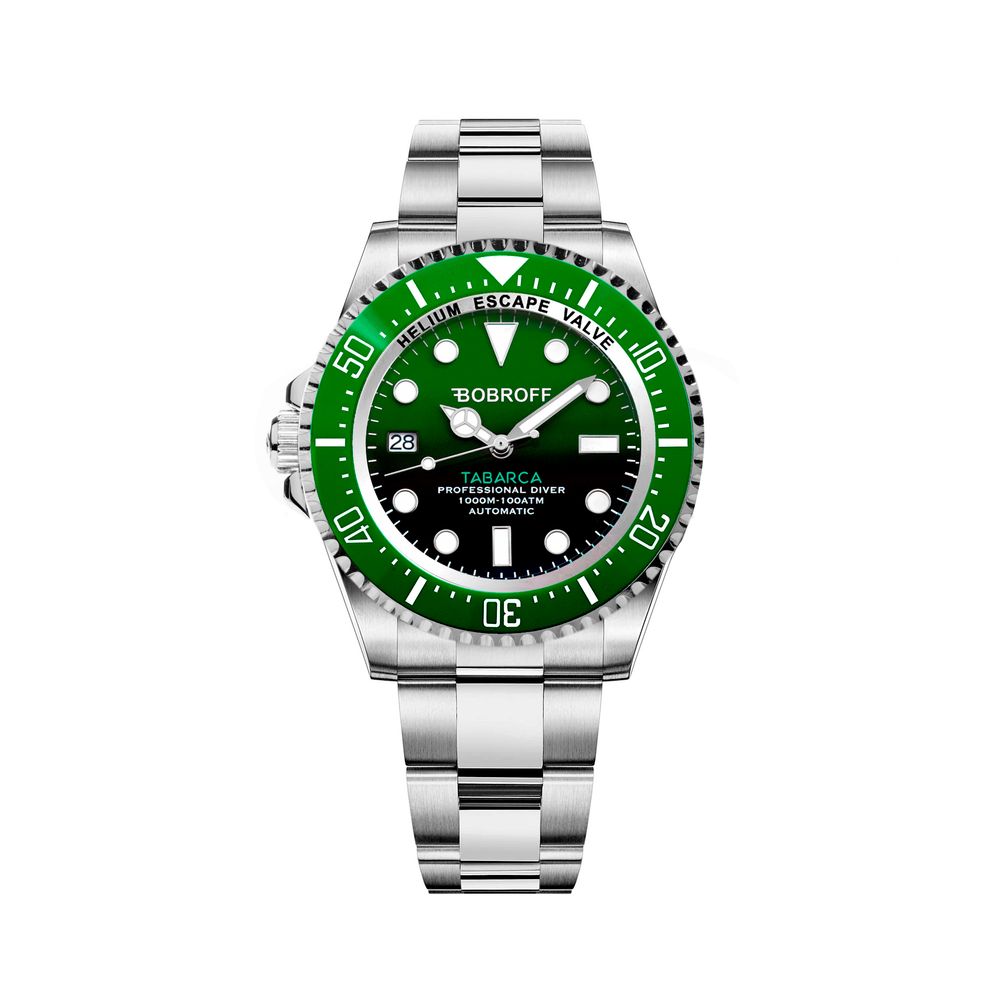 Bobroff Silver Stainless Steel Sport Watch
