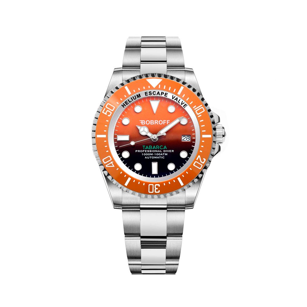 Bobroff Silver Stainless Steel Sport Watch