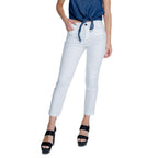 Street One White Cotton Casual Pants