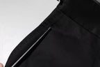 Dolce & Gabbana Black Cotton Tapered Formal Dress Pants