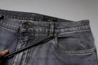 Dolce & Gabbana Gray Logo Cotton Stretch Skinny Denim Jeans