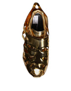 Dolce & Gabbana Gold Daymaster Leather Low Top Sneakers Shoes