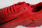 Dolce & Gabbana Red Leather Daymaster Low Top Sneakers Shoes