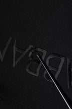 Dolce & Gabbana Black Nylon Logo Crew Neck Pullover Sweater