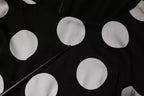 Dolce & Gabbana Black White Silk Polka Dots Sheath Midi Dress