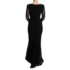 Dolce & Gabbana Black Cotton Cocktail Dress