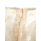 Lardini Beige Cotton Cocktail Dress