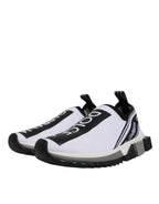 Dolce & Gabbana White Black Slip On Sorrento Sneakers Shoes