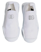 Dolce & Gabbana White Slip On Wave Low Top Sneakers Shoes