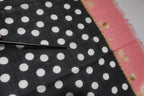 Dolce & Gabbana Black White Polka Dots Fringes Wrap Scarf