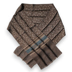 Dolce & Gabbana Brown Fantasy Silk Neck Wrap Shawl Scarf