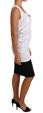 Cavalli White Top Tank CAVALLI T-Shirt Jersey