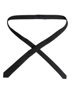 Dolce & Gabbana Black Circles Silk Adjustable Necktie Tie