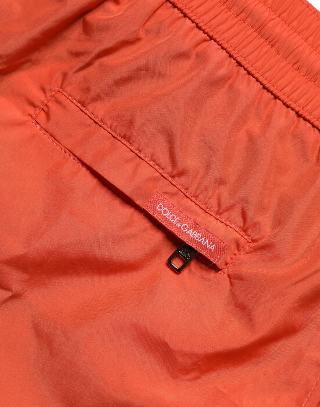 Dolce & Gabbana Orange Polyester Beachwear Shorts 2Pc Swimwear