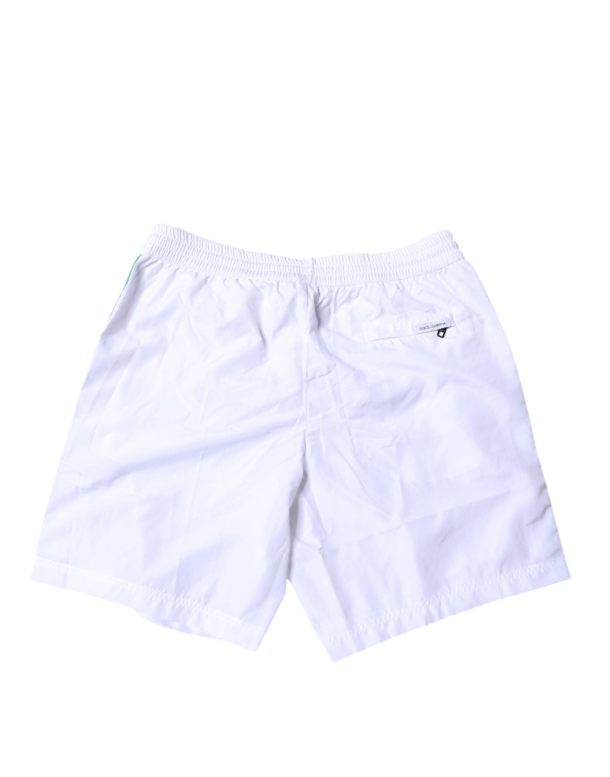 Dolce & Gabbana White Stripes Beachwear Shorts 2Pc Swimwear