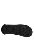 Dolce & Gabbana Black Logo Lace Up Low Top NS1 Sneakers Shoes