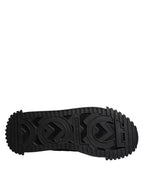 Dolce & Gabbana Black Logo Lace Up Low Top NS1 Sneakers Shoes