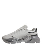Dolce & Gabbana White Silver Daymaster Low Top Sneaker Shoes