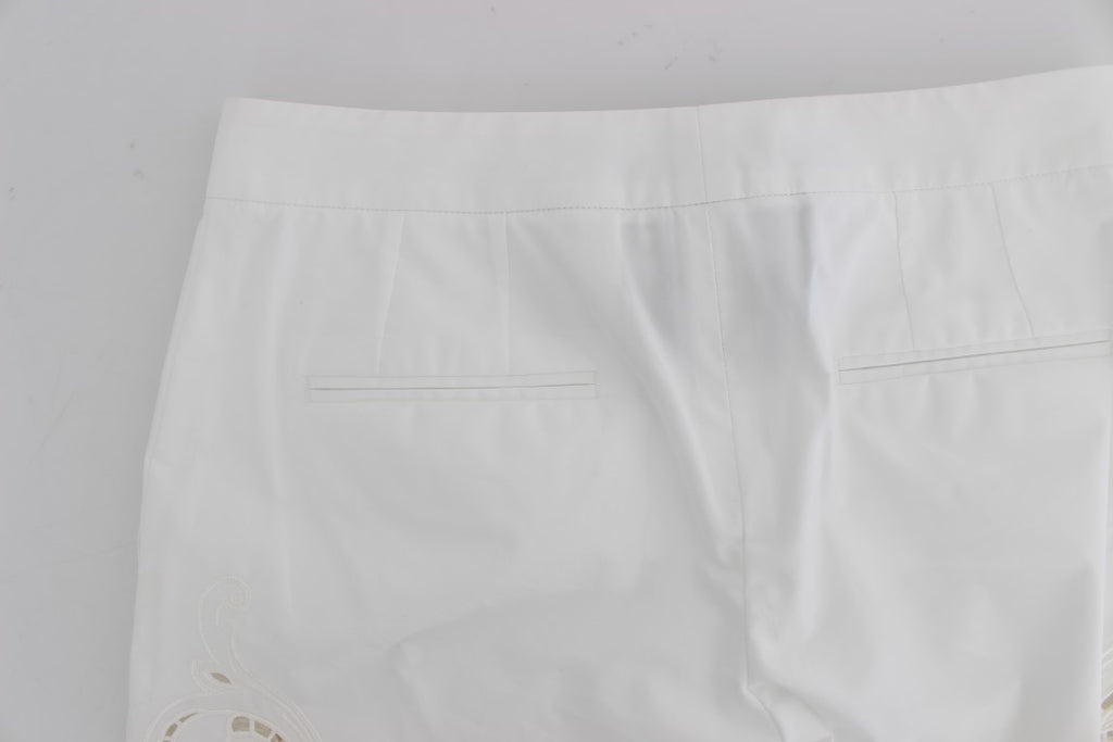Dolce & Gabbana White Floral Cutout Dress Sicily Pants