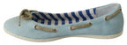 Pantofola D'Oro Minnesota Blue Stripe Flat Slip-On Shoes