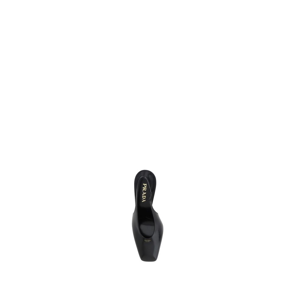 Prada Black Calf Leather Pumps