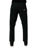 Dolce & Gabbana Dark Green Cotton Loose Men Denim Jeans