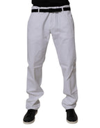 Dolce & Gabbana White Cotton Straight Men Denim Jeans