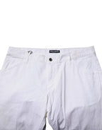 Dolce & Gabbana White Cotton Straight Men Denim Jeans