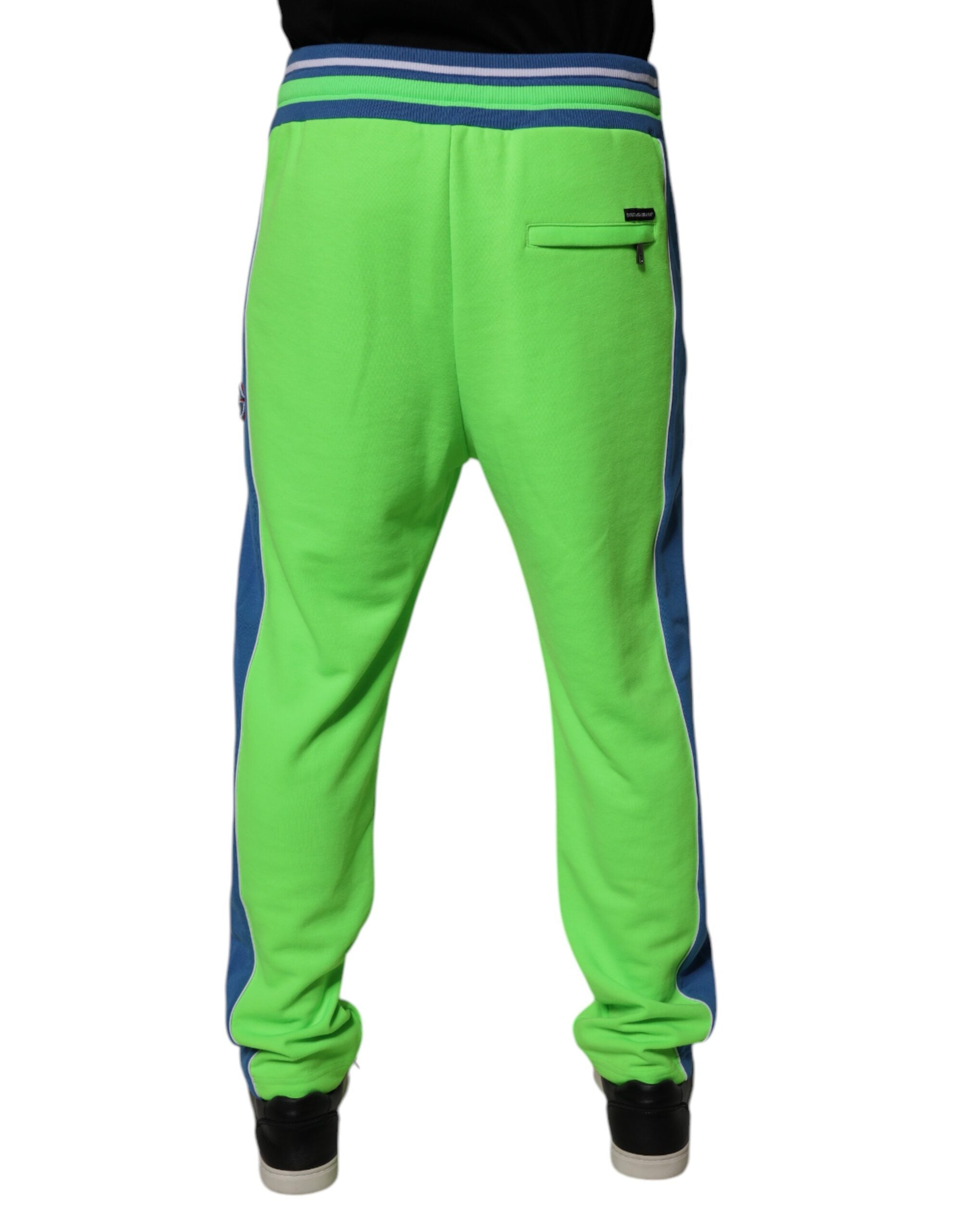 Dolce & Gabbana Green Blue Jogger Sweatpants Pants