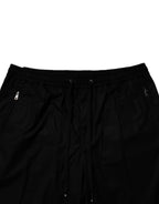 Dolce & Gabbana Black Cotton Men Jogger Sweatpants Pants