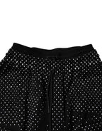Dolce & Gabbana Black Polka Dot Stripes Cargo Jogger Sweatpants Pants