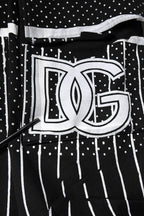 Dolce & Gabbana Black Polka Dot Stripes Cargo Jogger Sweatpants Pants
