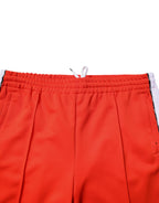 MSGM Red White Mid Waist Men Jogger Sweatpants Pants