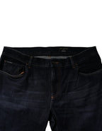 Dolce & Gabbana Dark Blue Cotton Stretch Skinny Denim Jeans