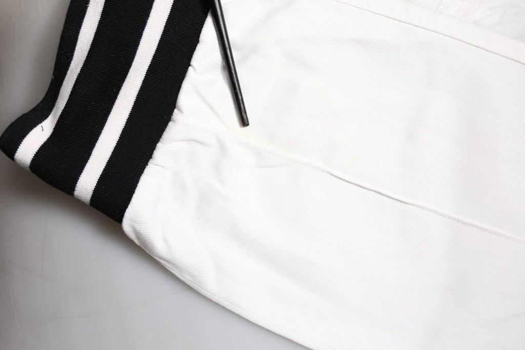 Dolce & Gabbana White Cotton Jogger Cargo Skinny Pants