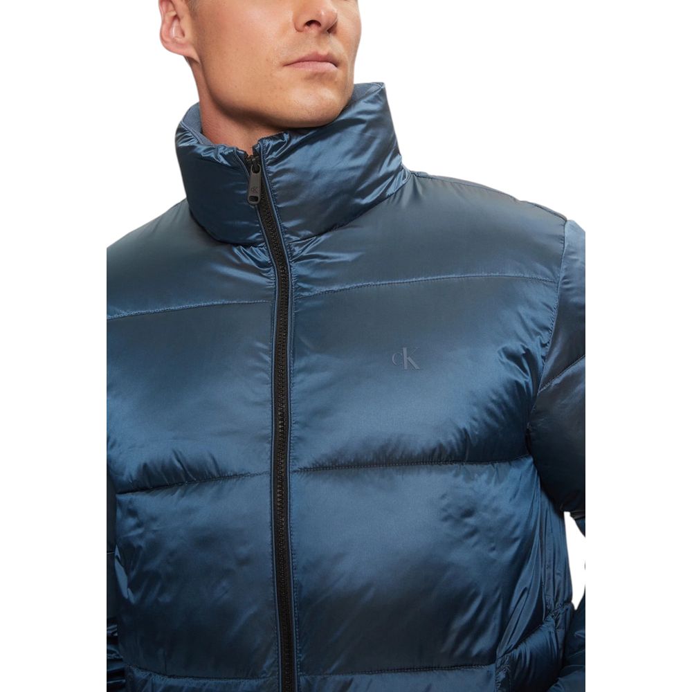 Calvin Klein Jeans Blue Recycled Polyamide Coat