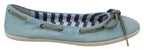 Pantofola D'Oro Sky Blue Suede Lace Bow Loafers Ballet Flat Shoes